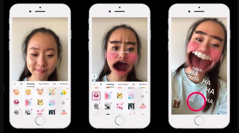 Inne opcje dodawania lub wykonywania przejść w TikTok